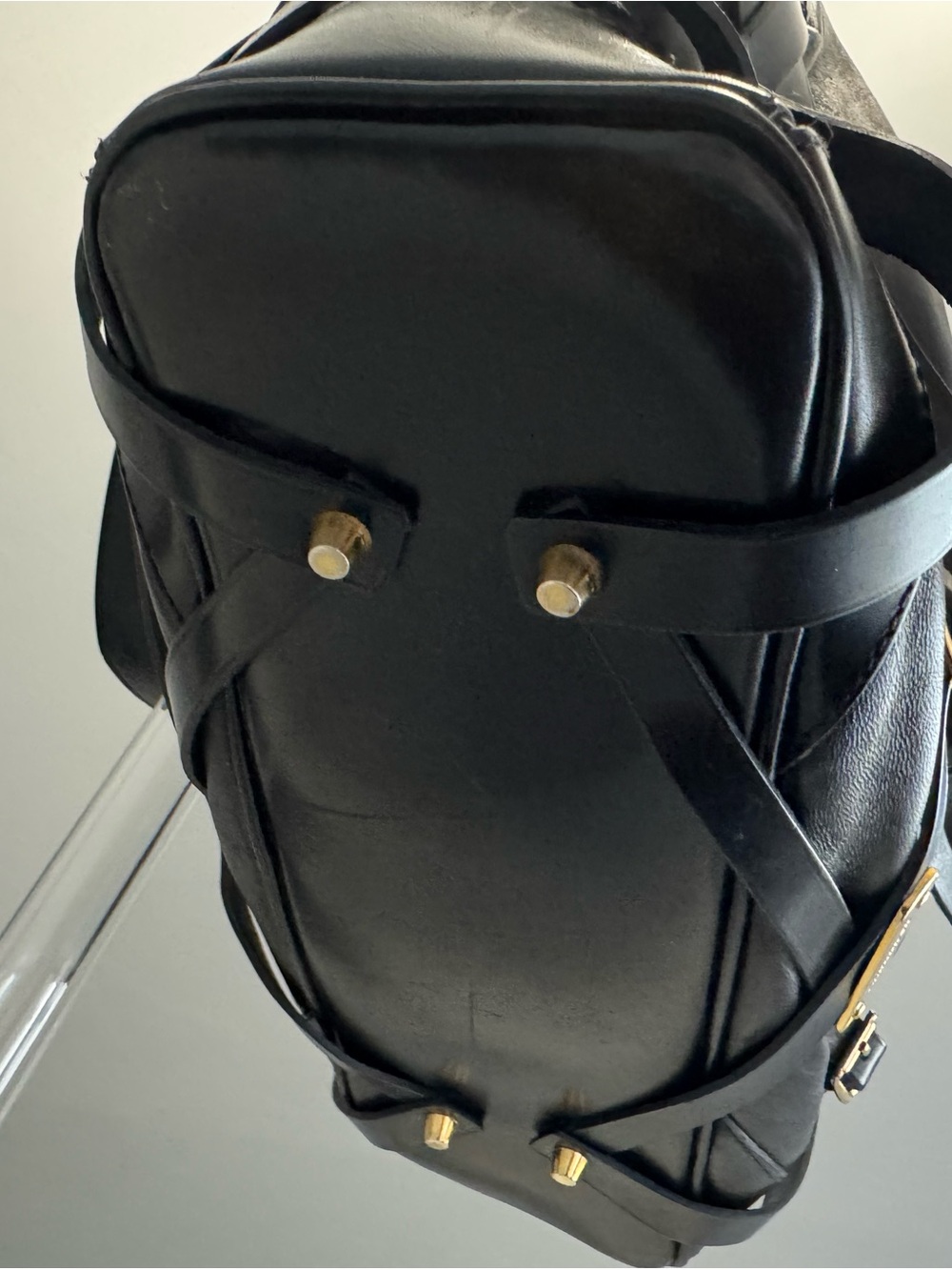 Burberry black leather tote shoulder bag - Picture 7 of 16